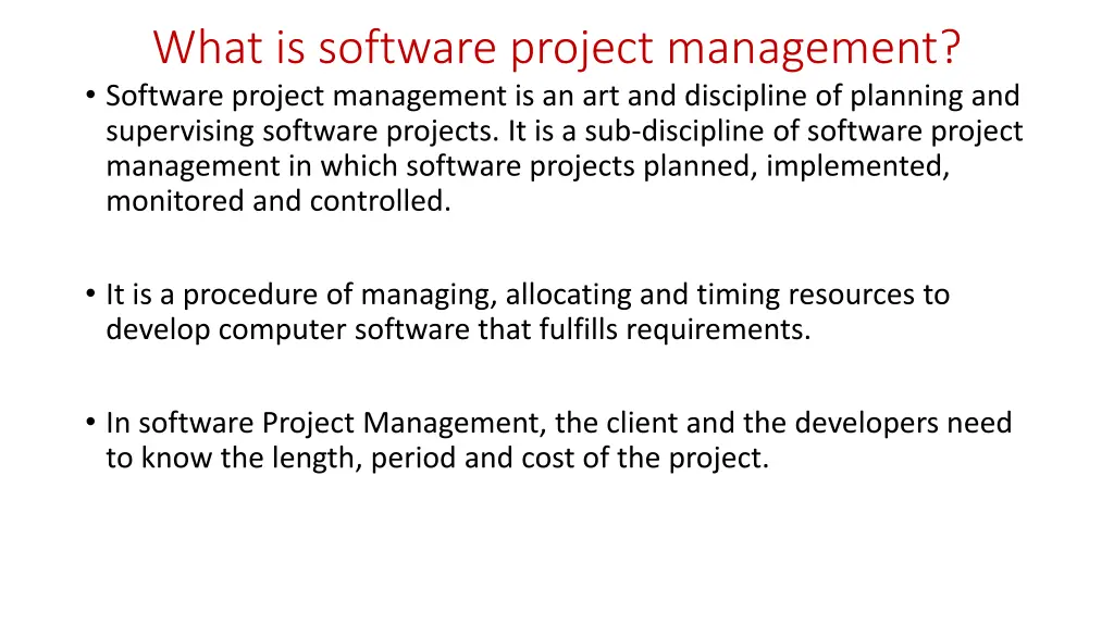what is software project management software
