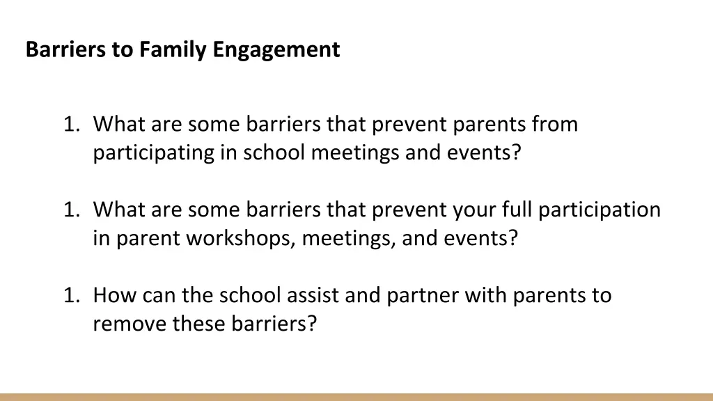 barriers to family engagement