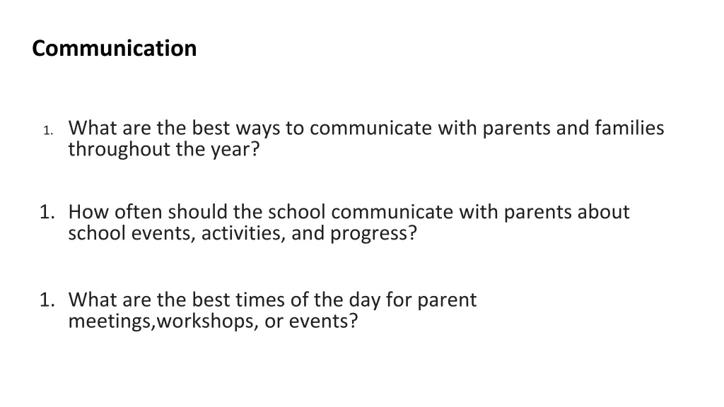 communication