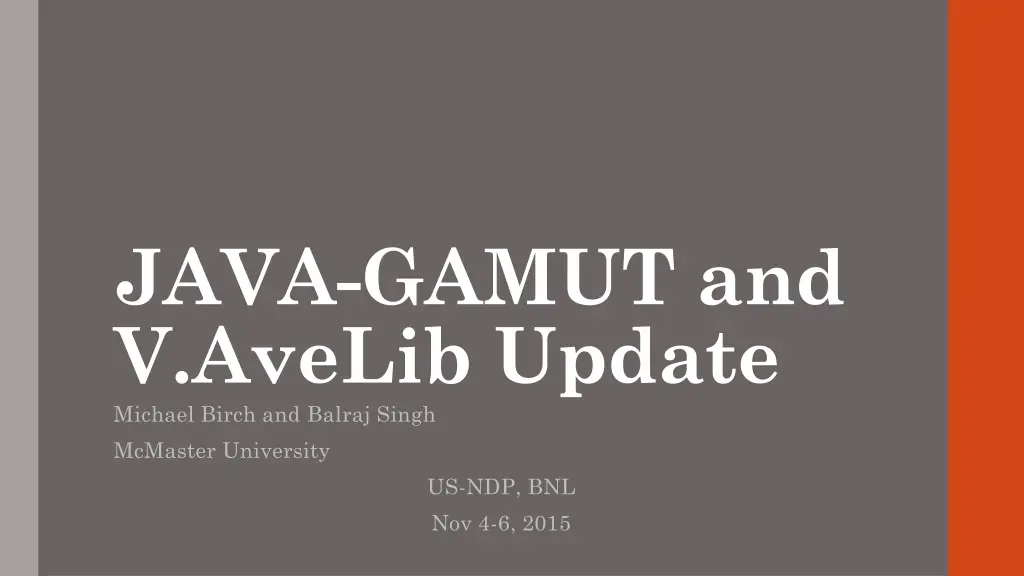 java gamut and v avelib update michael birch