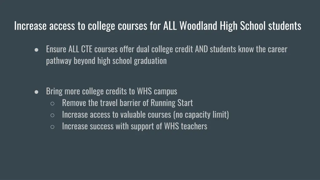 increase access to college courses
