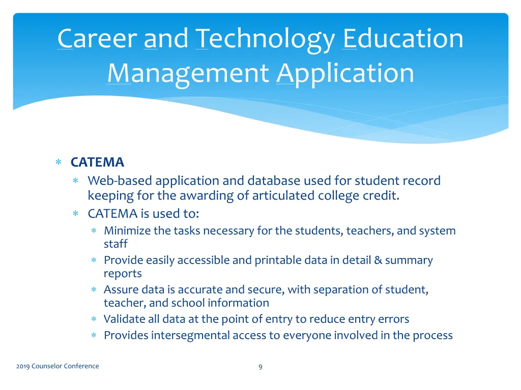 career and technology education management