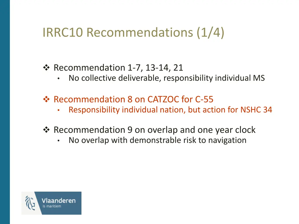irrc10 recommendations 1 4