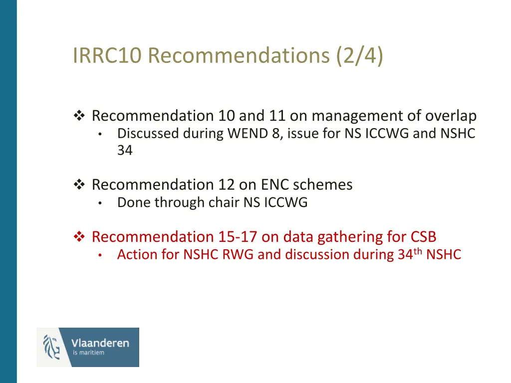 irrc10 recommendations 2 4