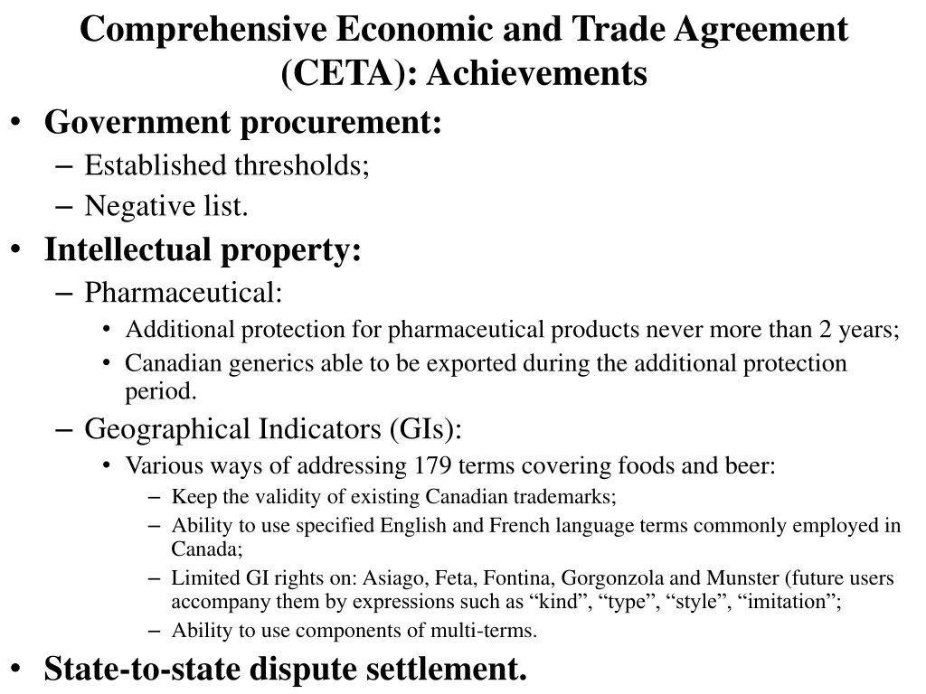 comprehensive economic and trade agreement ceta 5