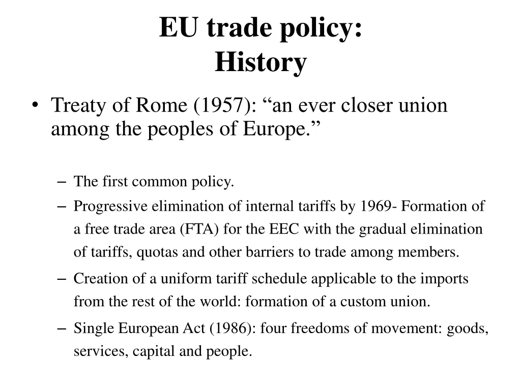eu trade policy history