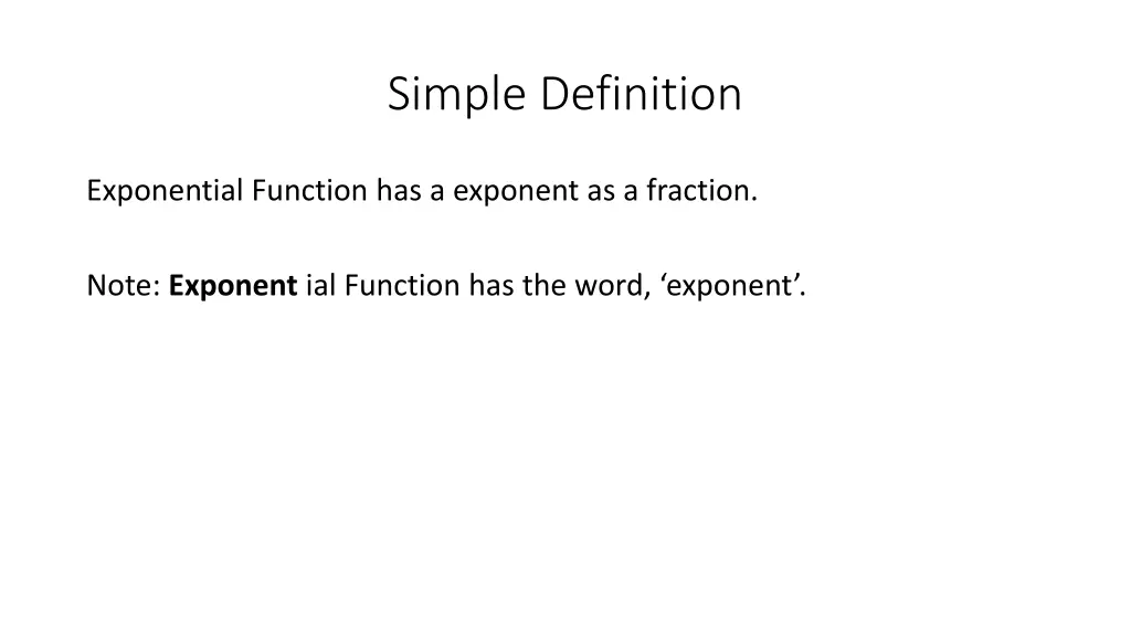 simple definition