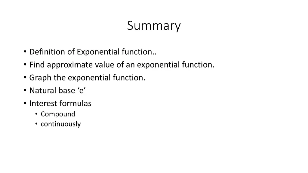 summary