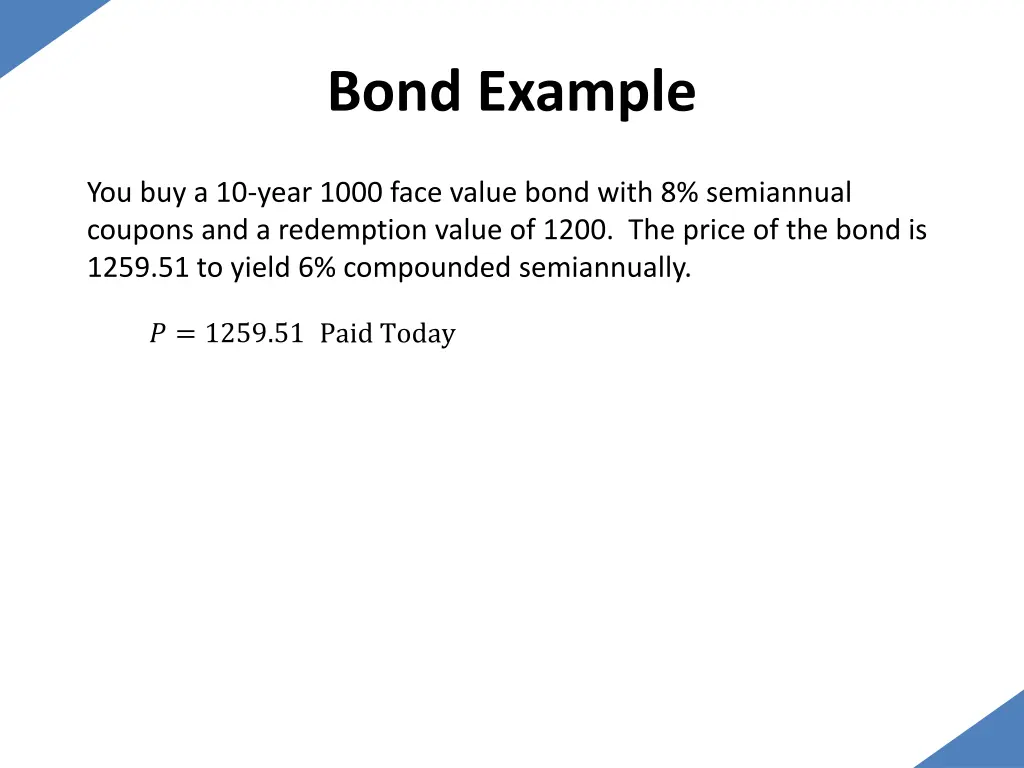 bond example 1