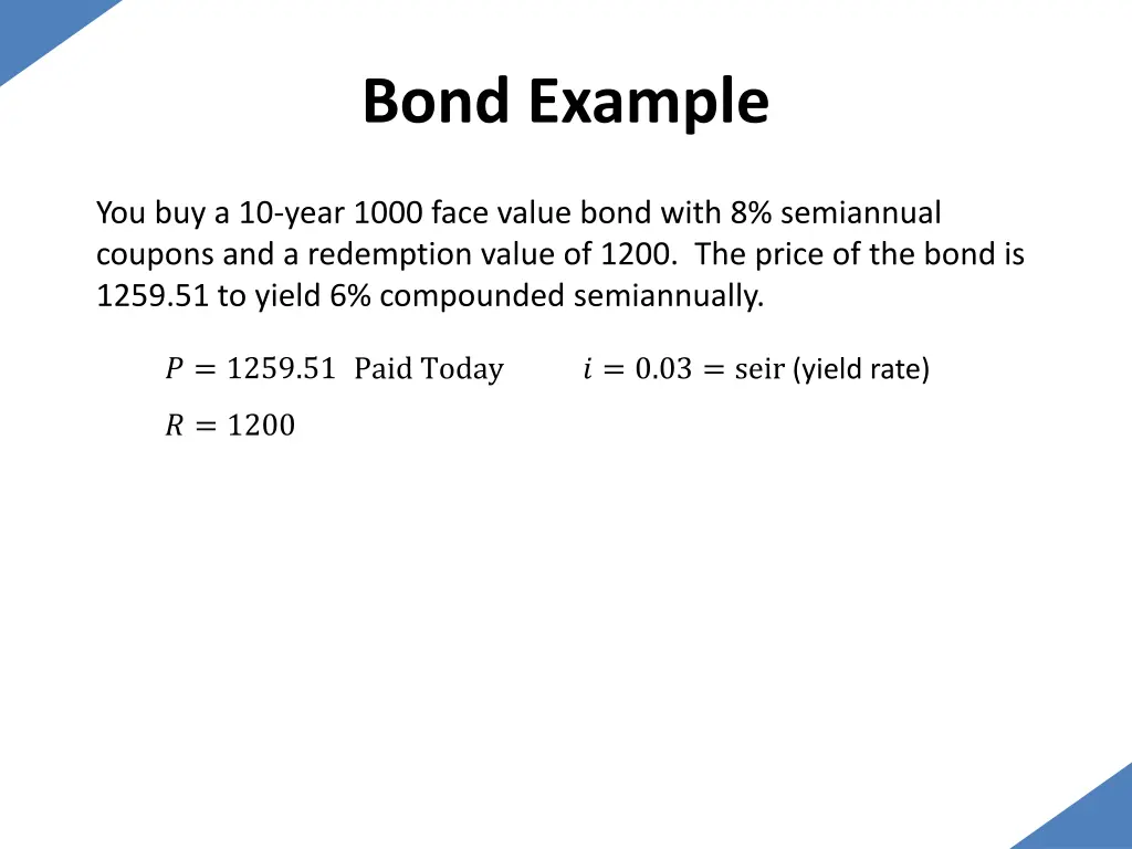 bond example 3