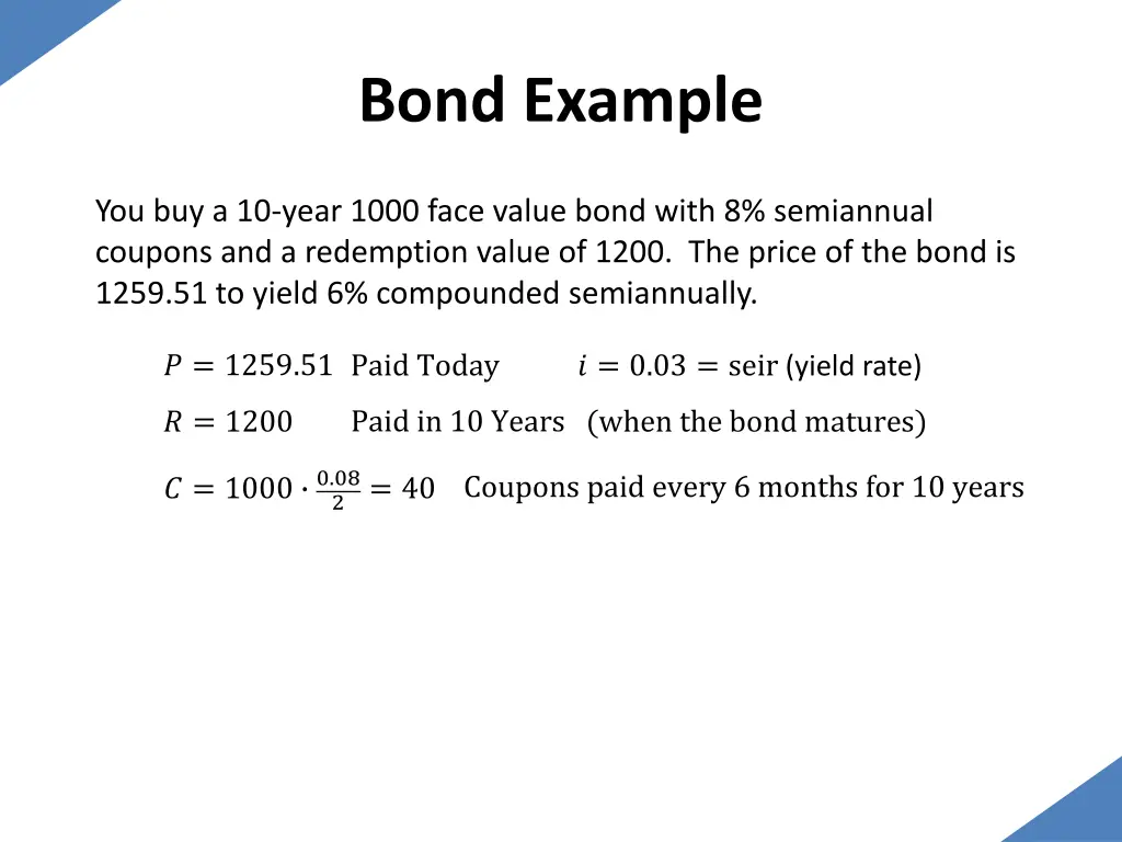 bond example 6