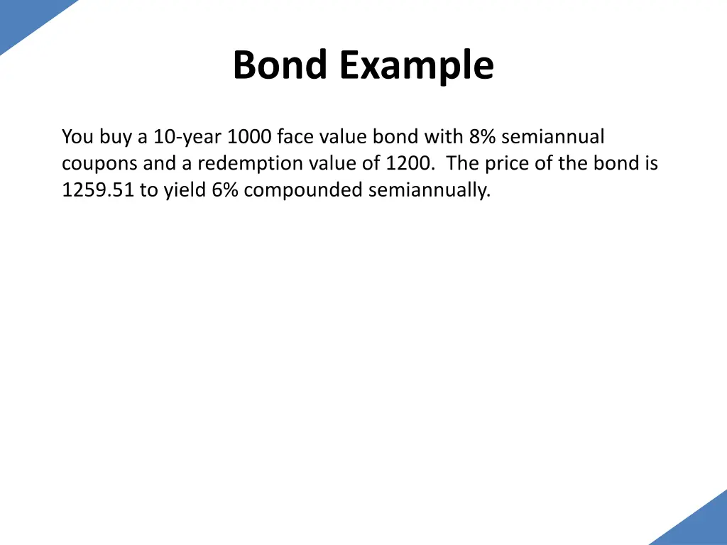 bond example