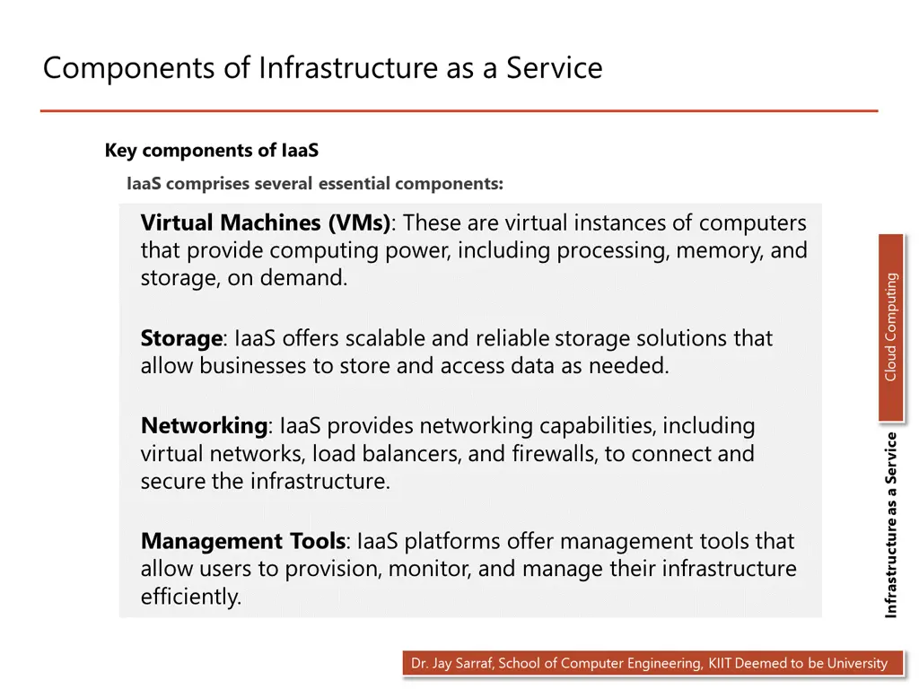 components of infrastructure as a service