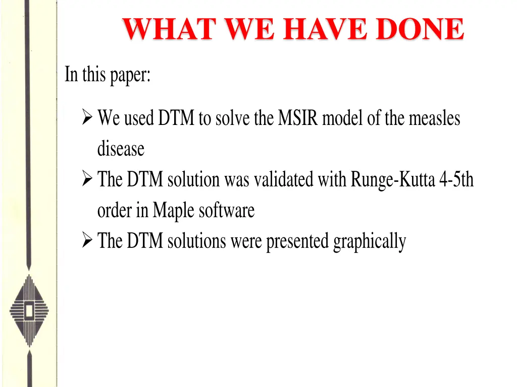 what we have done