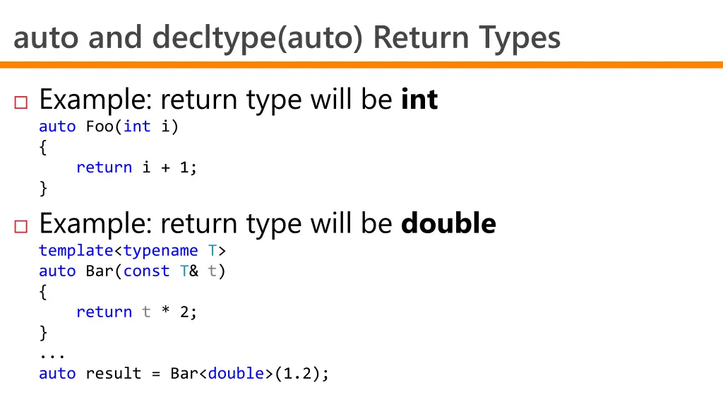 auto and decltype auto return types 1