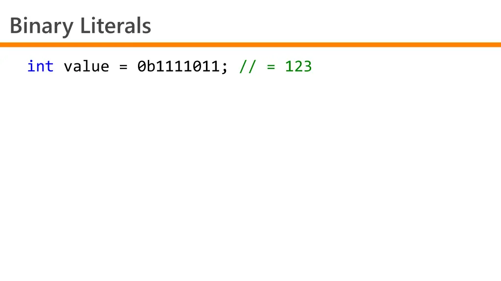 binary literals