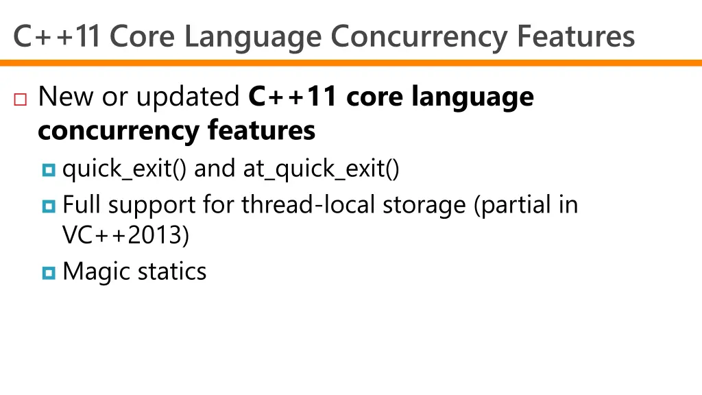 c 11 core language concurrency features