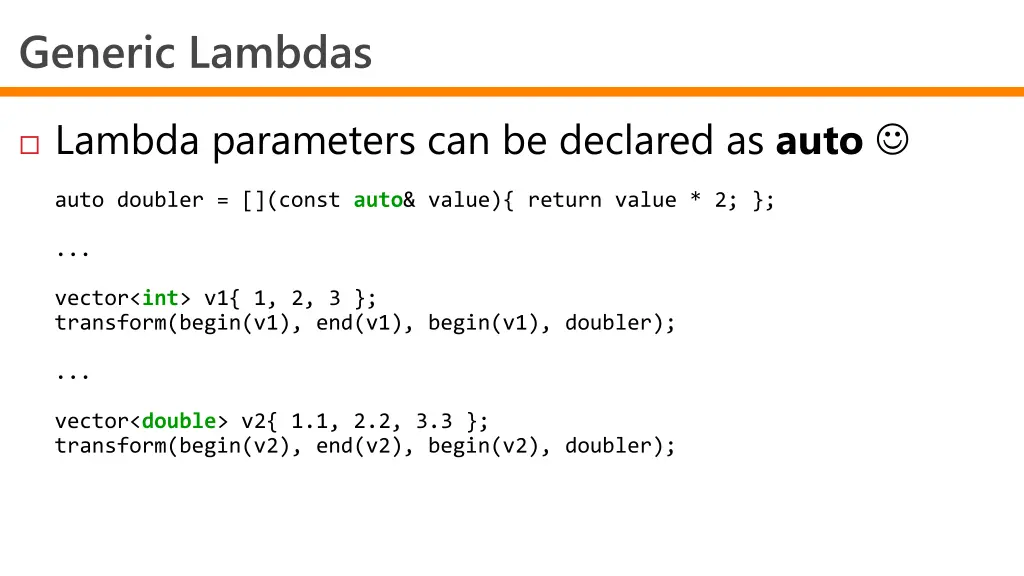 generic lambdas