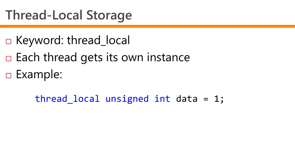 thread local storage