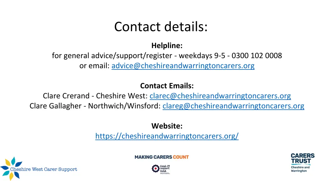contact details