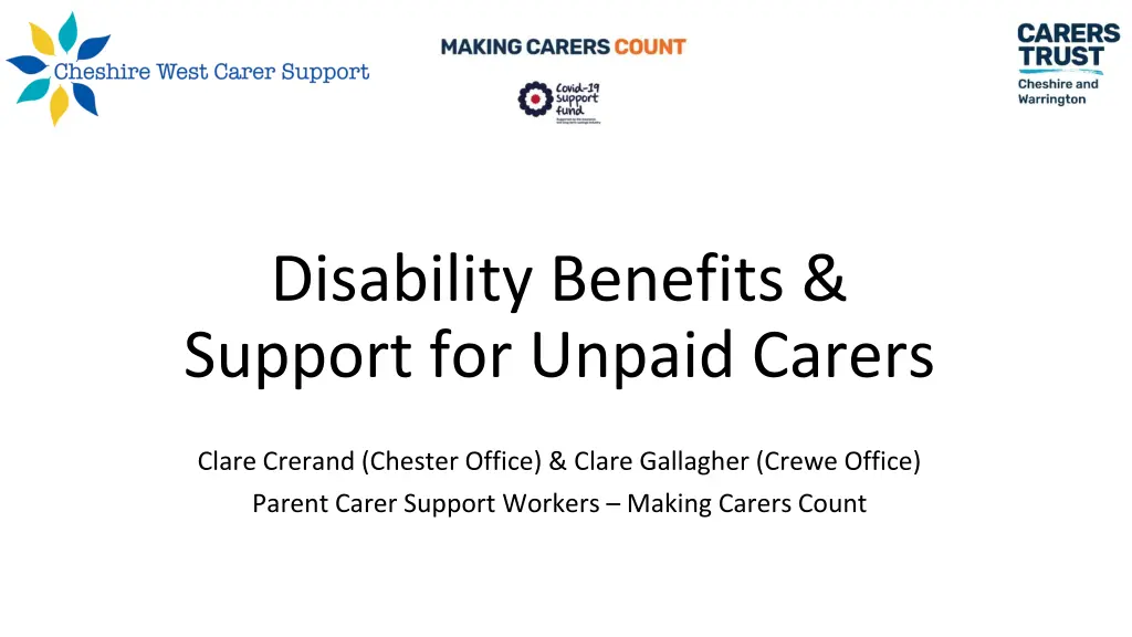 disability benefits support for unpaid carers