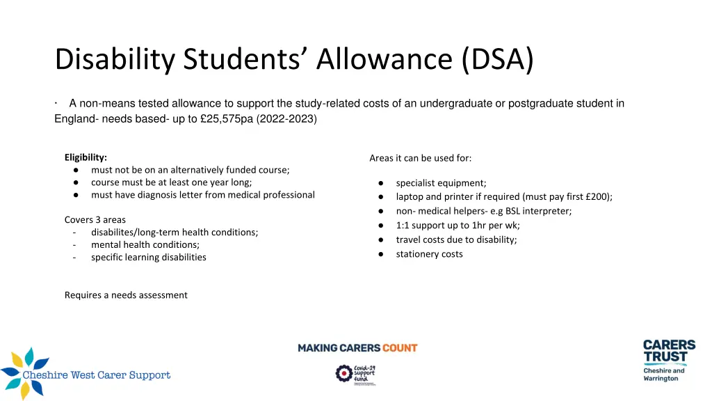 disability students allowance dsa