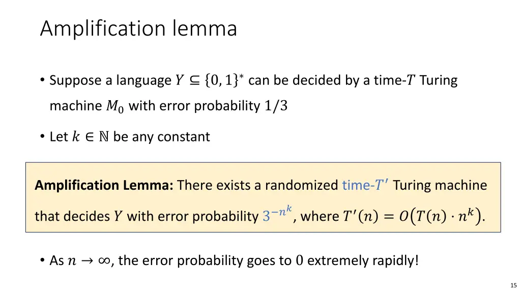 amplification lemma
