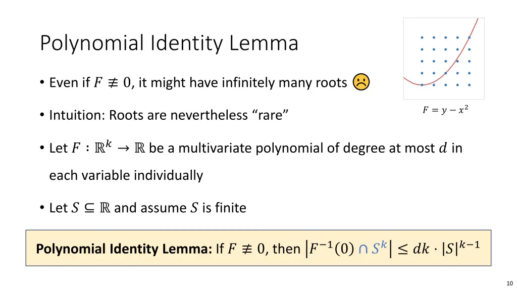 polynomial identity lemma