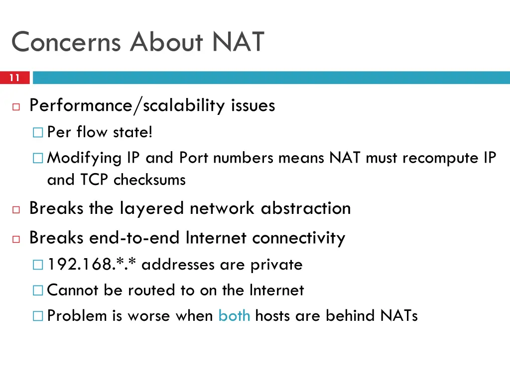 concerns about nat