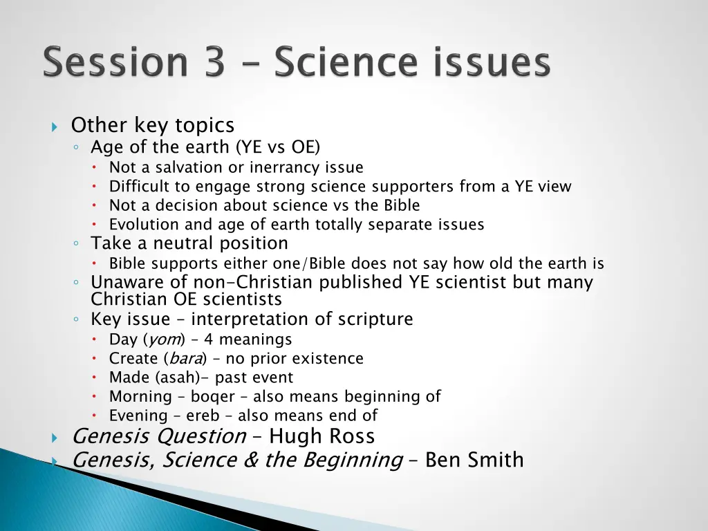 other key topics age of the earth