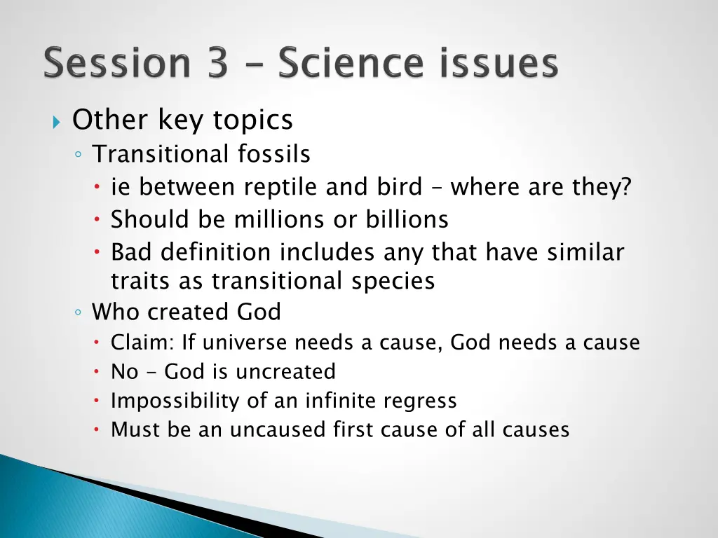 other key topics transitional fossils ie between