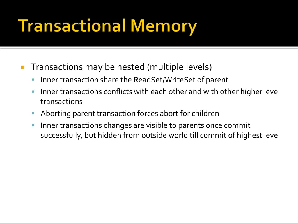 transactions may be nested multiple levels inner