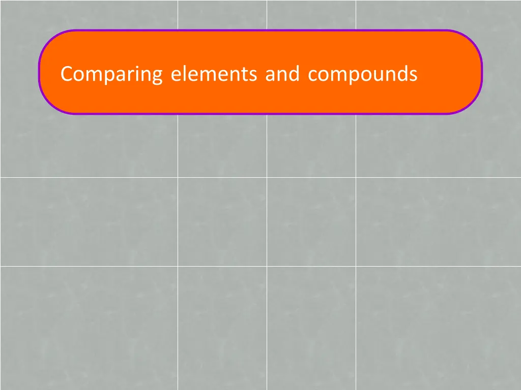 comparing elements and compounds