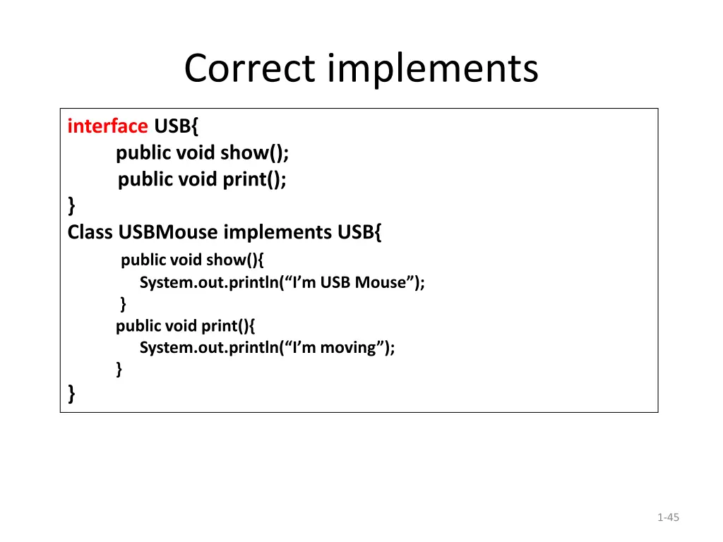 correct implements