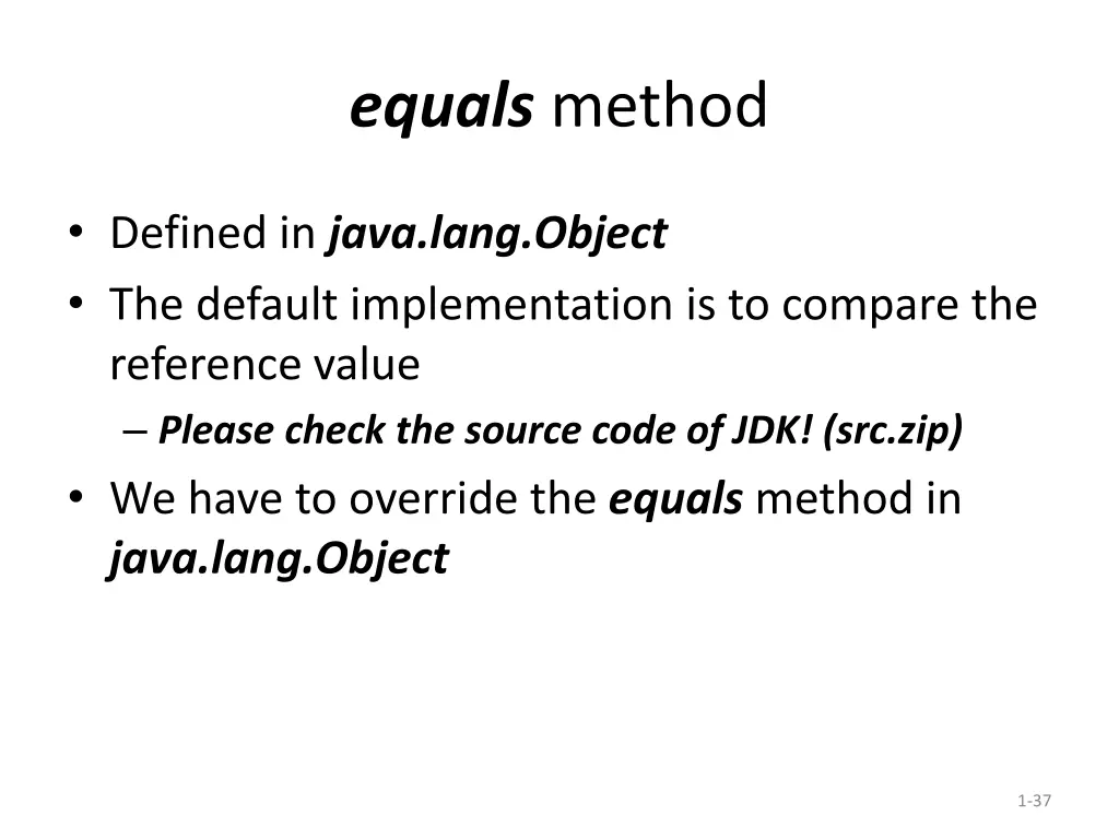 equals method