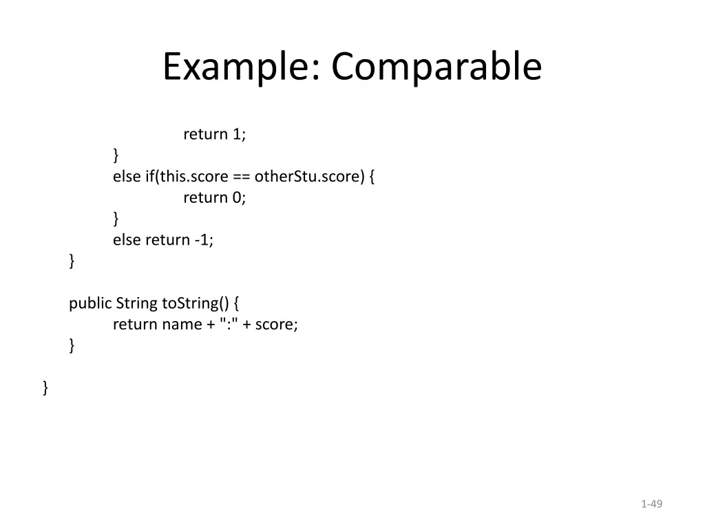 example comparable 1