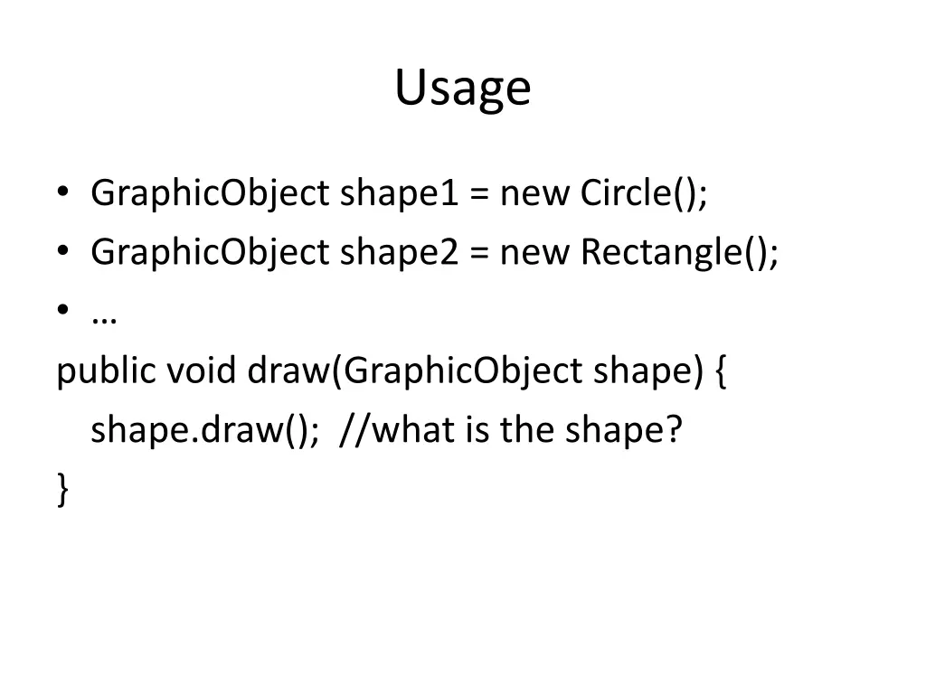 usage