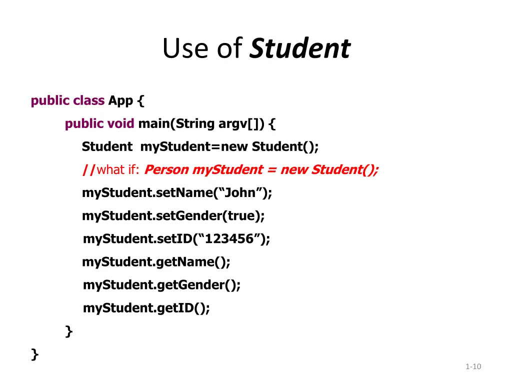 use of student