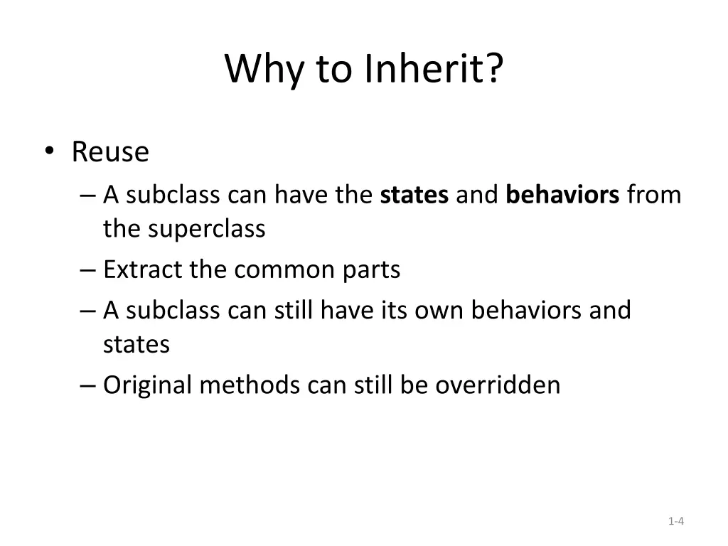 why to inherit