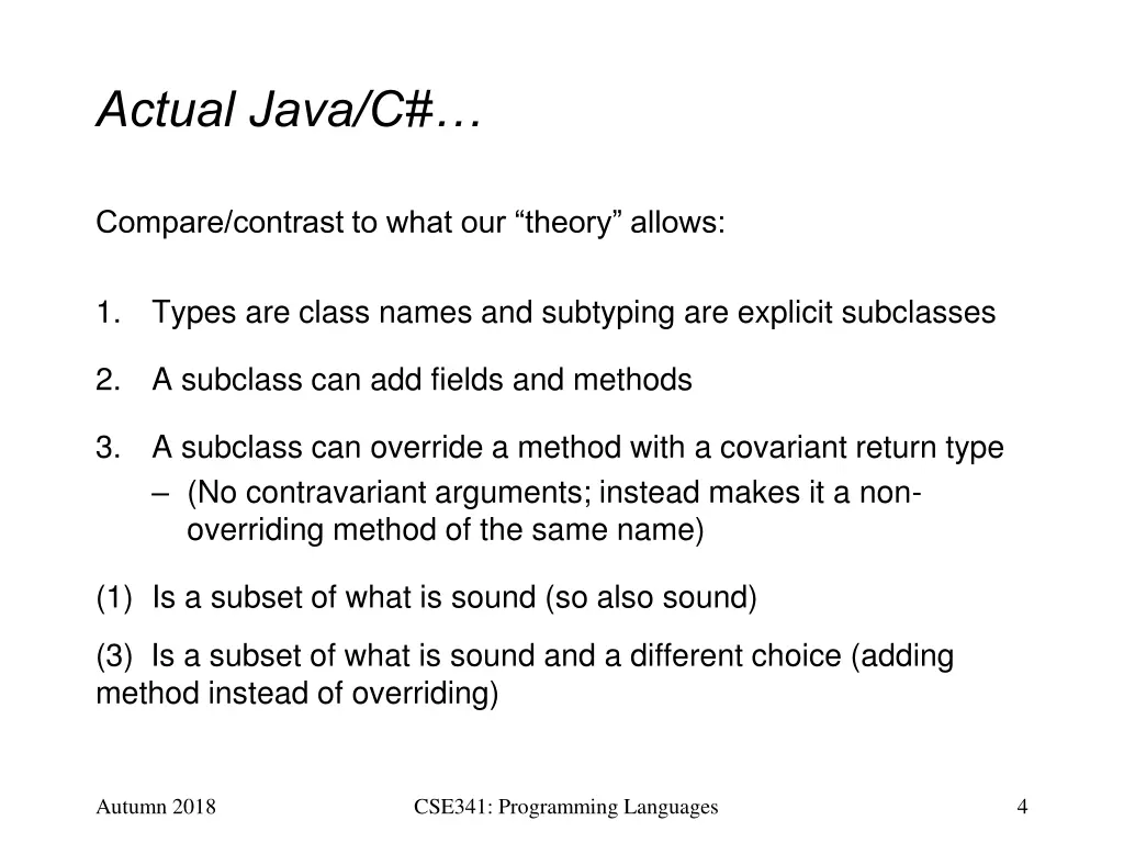 actual java c