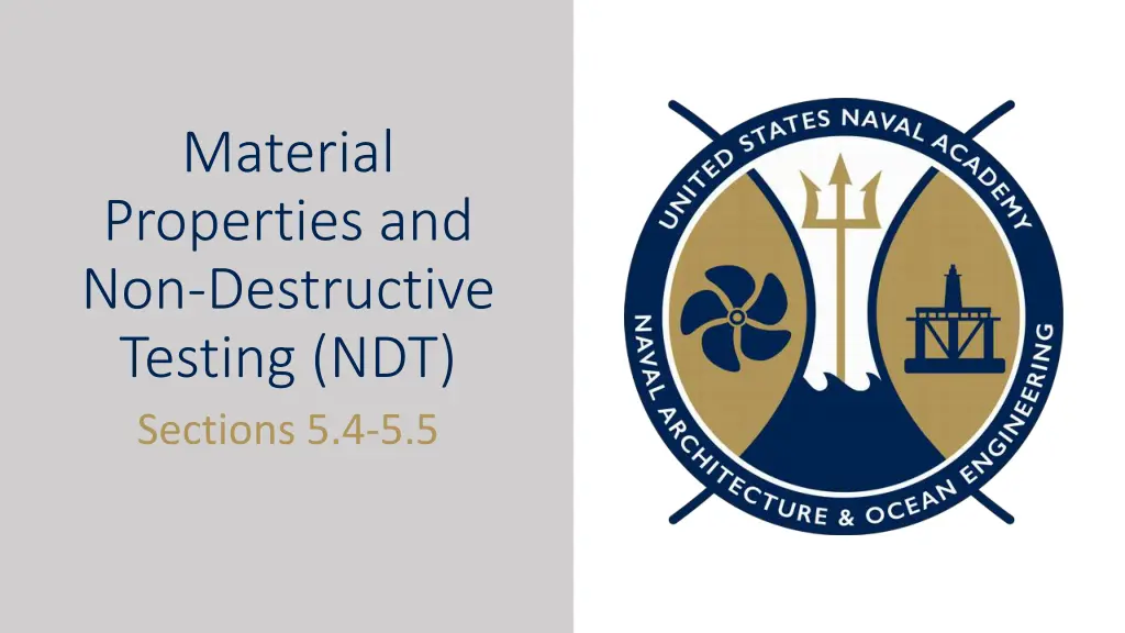 material properties and non destructive testing