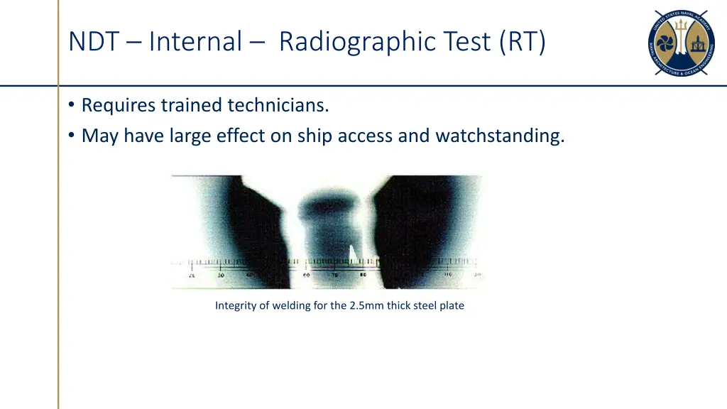 ndt internal radiographic test rt