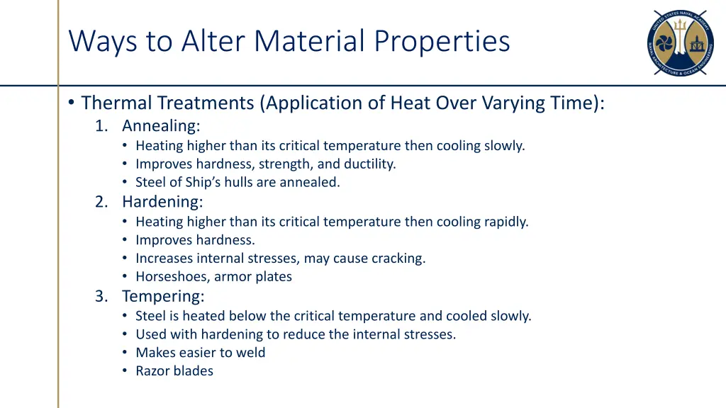 ways to alter material properties 1