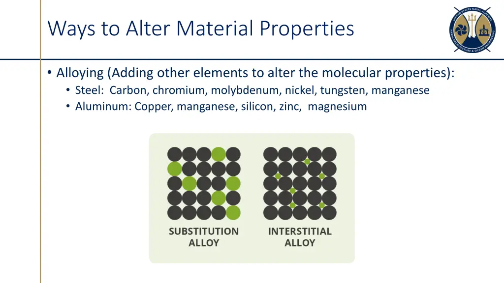 ways to alter material properties