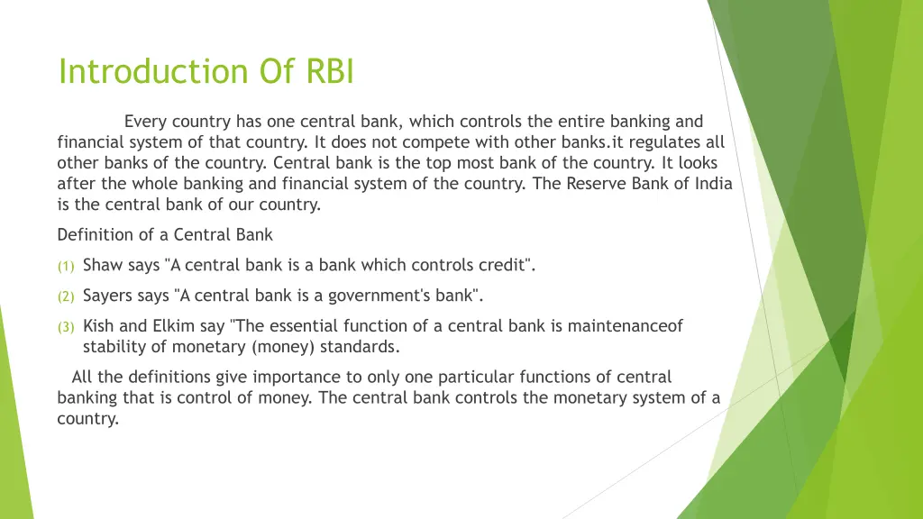 introduction of rbi