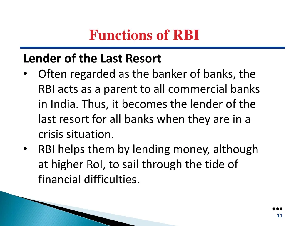 functions of rbi 3