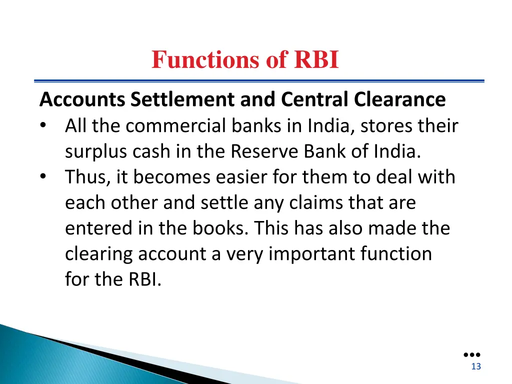 functions of rbi 5