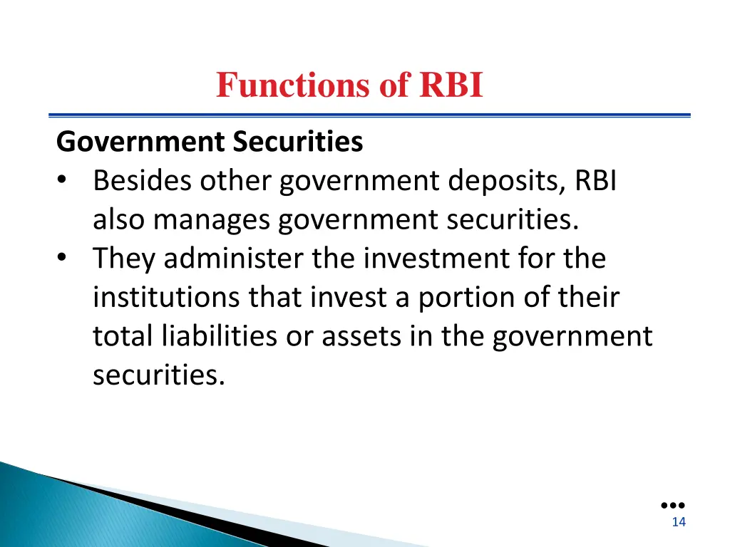 functions of rbi 6