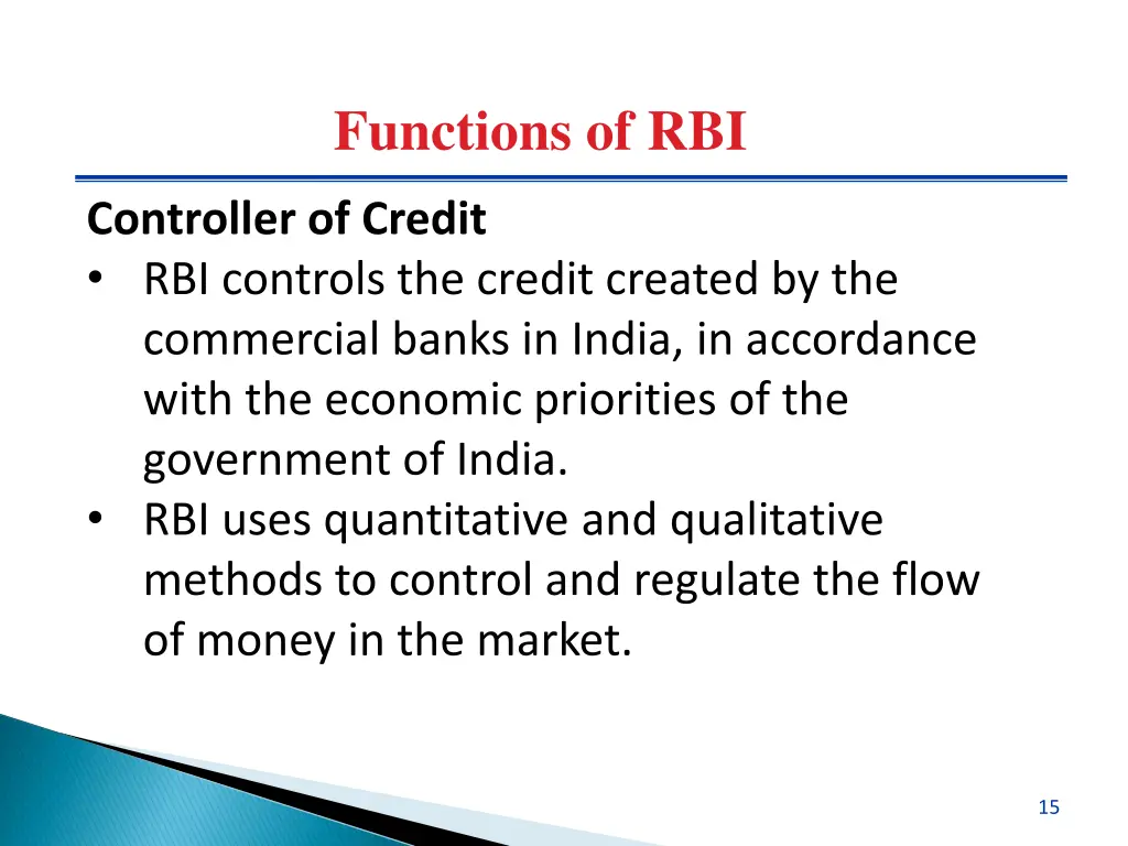 functions of rbi 7