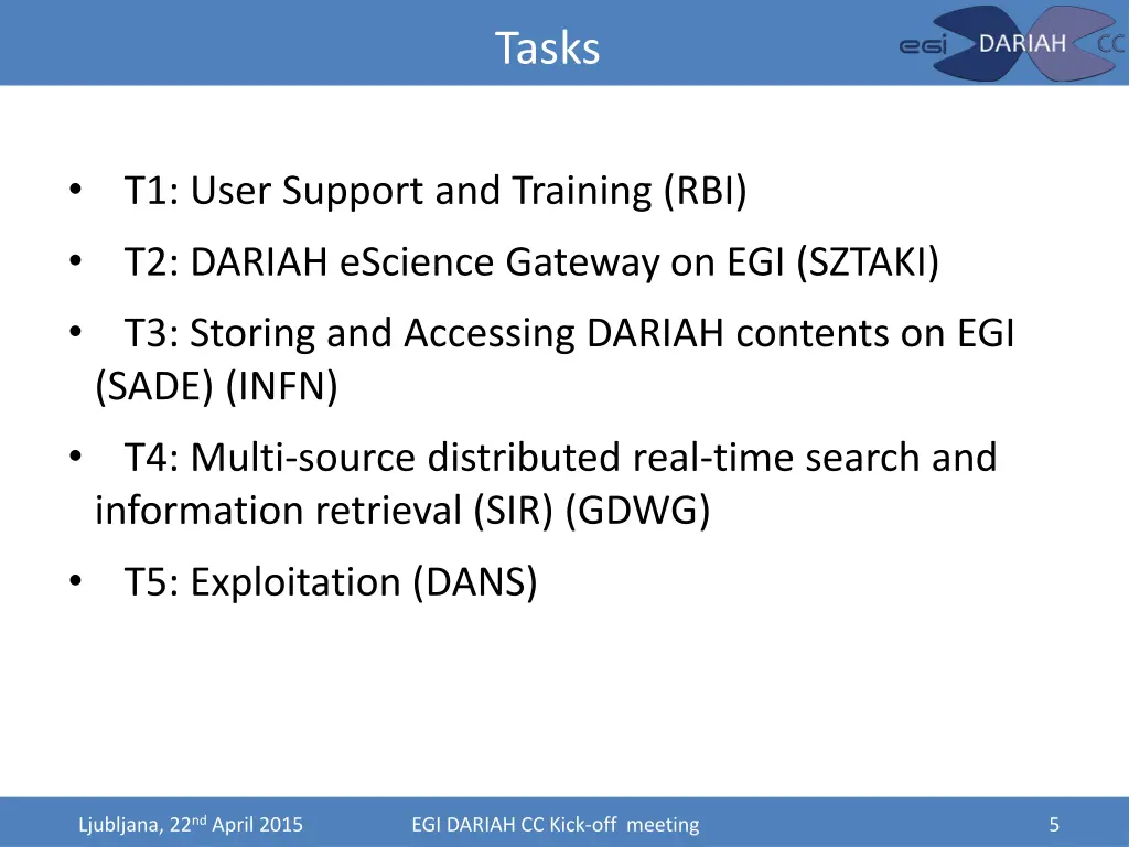 tasks
